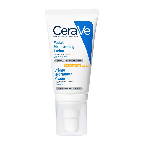 CeraVe Facial Moisturising Ενυδατική Λοσιόν Προσώπου Ημέρας με SPF30 για Κανονικές Ξηρές Επιδερμίδες 52ml