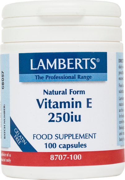 Lamberts Vitamin E Βιταμίνη για Αντιοξειδωτικό 250iu 168mg 100 κάψουλες