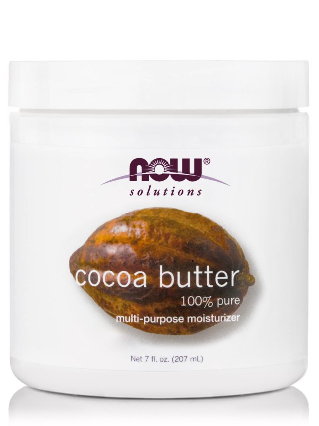 NOW COCOA BUTTER (100% PURE) 7 OZ (207 ML)