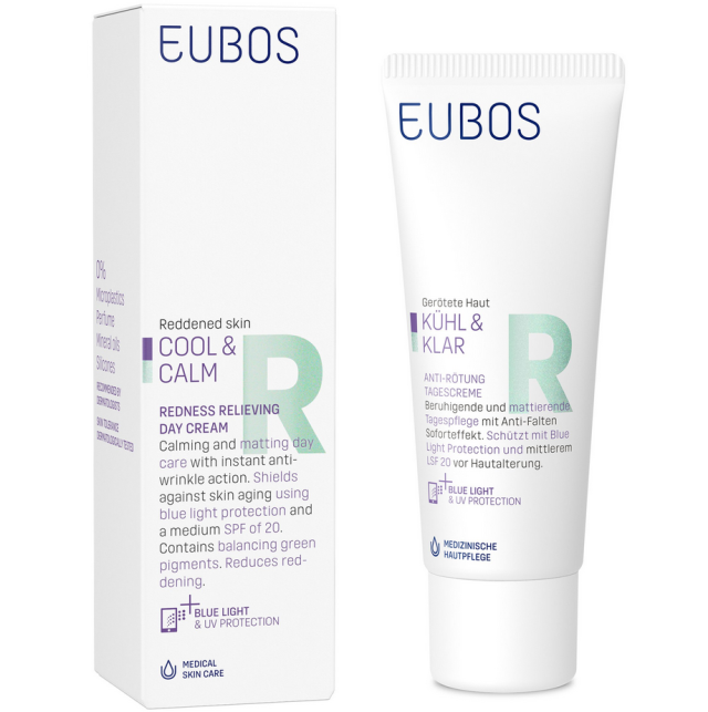 Eubos Cool & Calm Κρέμα Προσώπου Ημέρας με SPF20 για Ερυθρότητα 40ml