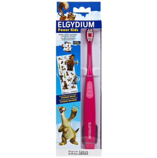 Elgydium Ηλεκτρική Οδοντόβουρτσα Power Kids Ice Age Pink για 4+ χρονών