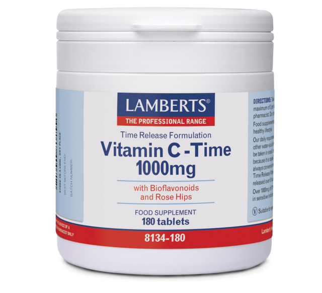 Lamberts Vitamin C Time Βιταμίνη για Ενέργεια & Ανοσοποιητικό 1000mg 180 ταμπλέτες