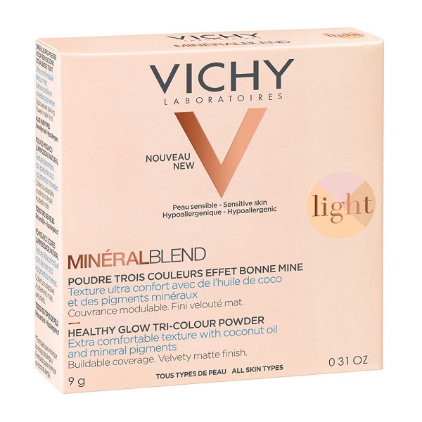 VICHY Mineral Blend Healthy Glow Tri Colour Powder Fair Τρίχρωμη Πούδρα Για Φυσική Λάμψη 9gr