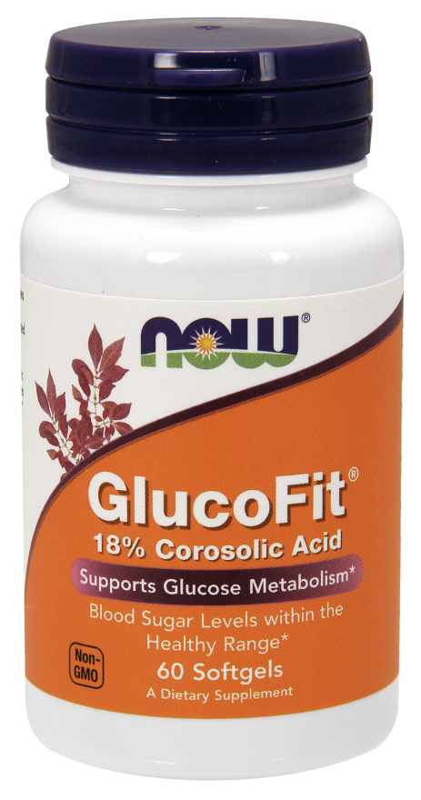 NOW GLUCOFIT 18% COROSOLIC ACID 60 S.GELS  