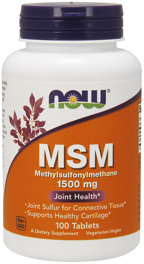 NOW MSM 1500 MG - VEGETARIAN 100 TABS  