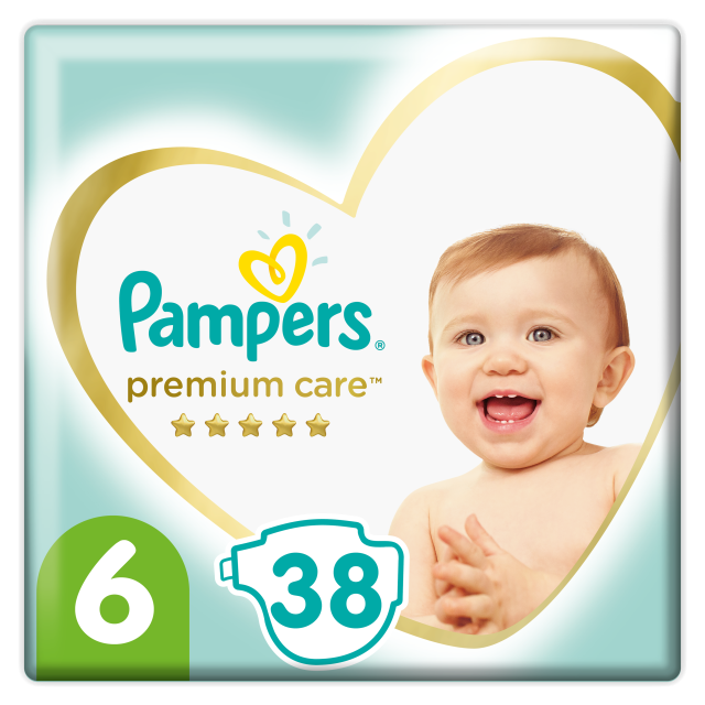 Pampers Premium Care Πάνες με Αυτοκόλλητο No. 6 για 13+kg 38τμχ