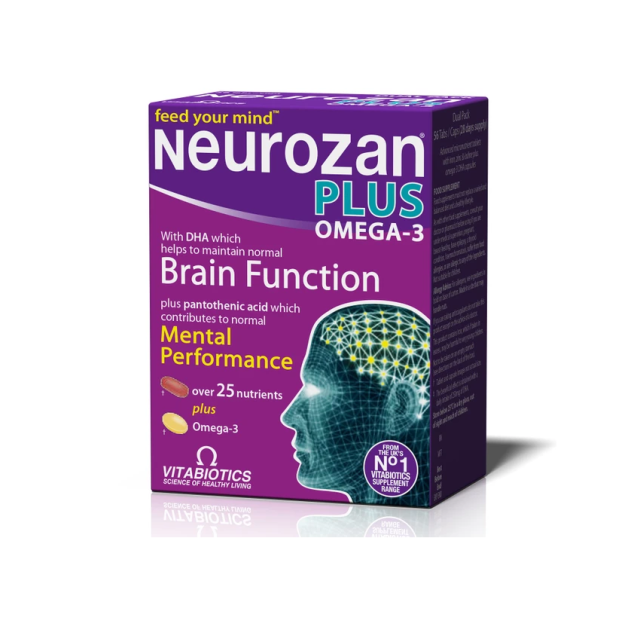 Vitabiotics Neurozan Plus Omega 3 Συμπλήρωμα για την Μνήμη 56 κάψουλες