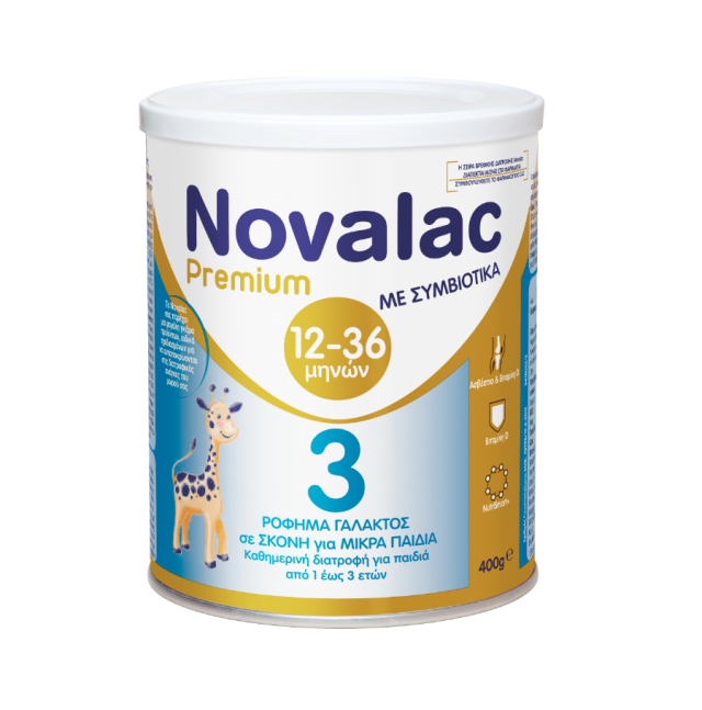 Novalac Γάλα σε Σκόνη Premium 3 12m+ με Συμβιοτικά 400gr