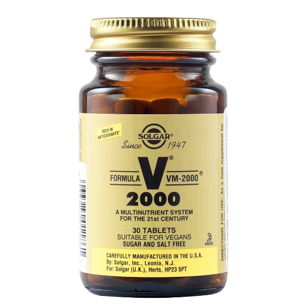 Solgar Formula V2000 Multinutrient System Ενέργεια & Ανοσοποιητικό 30tabs