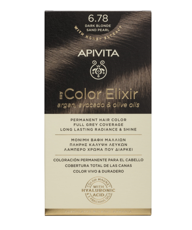 Apivita My Color Elixir 6.78 Ξανθό Σκούρο Μπεζ Περλέ 125ml