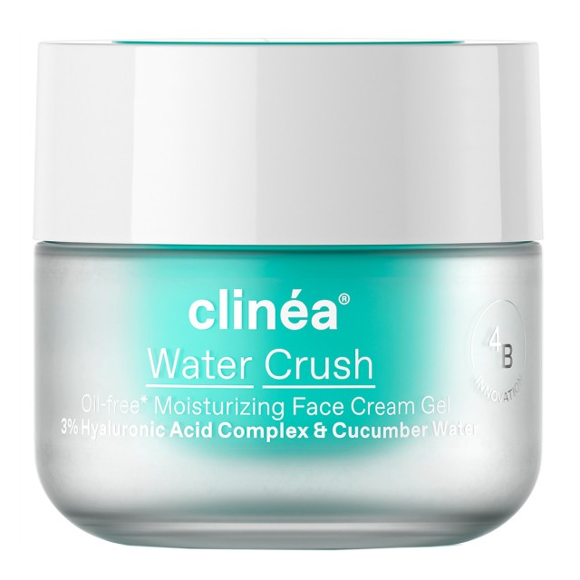 Clinea Water Crush Moisturizing Face Cream Gel Oil-Free Ενυδατική Κρέμα Gel Προσώπου Ελαφριάς Υφής 50ml