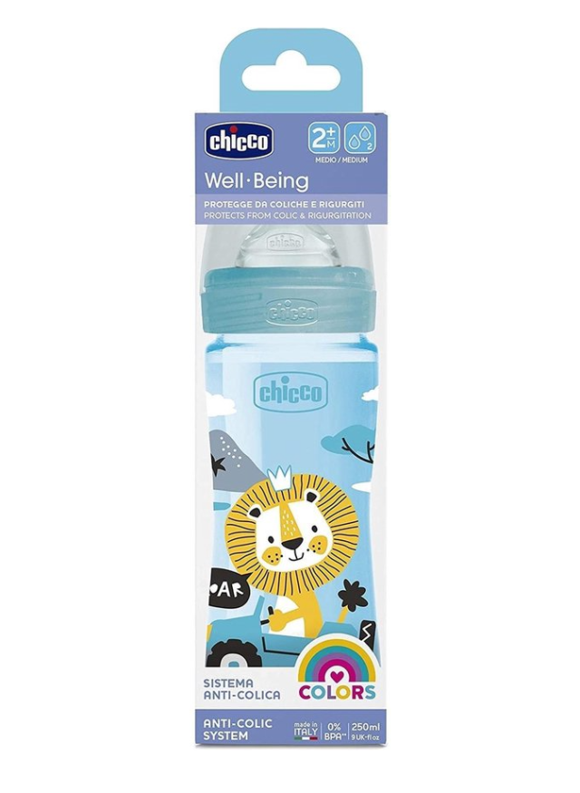 CHICCO ΜΠΙΜΠΕΡΟΝ ΠΛΑΣΤ ΜΠΛΕ WELL BEING 250ML ΘΣ ΚΑΝΟN