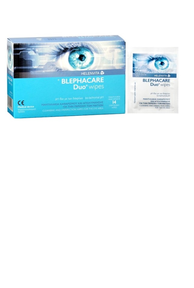 Helenvita BlephaCare Duo Υγρά Μαντηλάκια 14τμχ