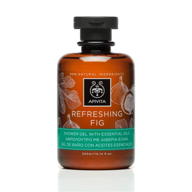 Apivita Refreshing Fig Αφρόλουτρο σε Gel με Αιθέρια Έλαια 300ml